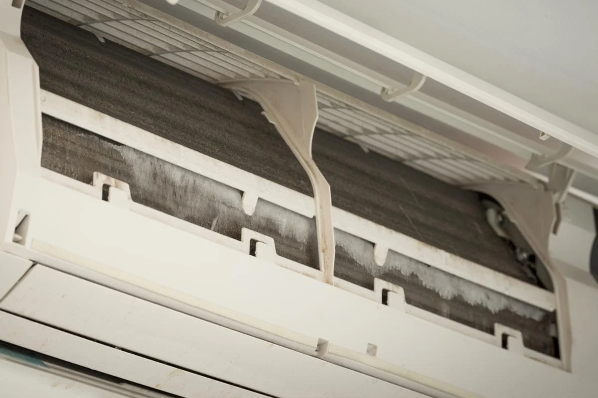 What is the cause of air conditioner freezing?