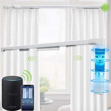 Yoolax Motorized Curtain Rod Compatible